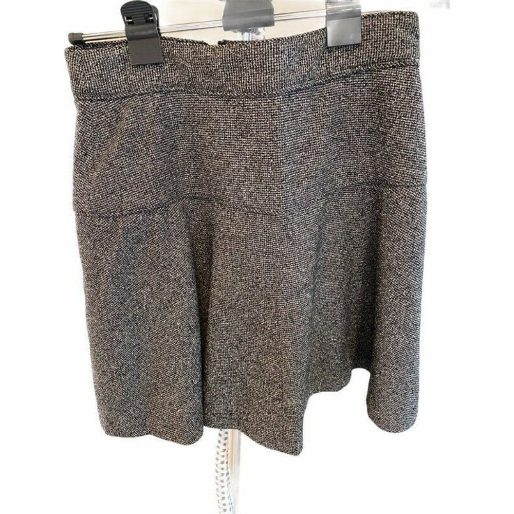 Banana Republic Womens A Line Skirt Black Tweed 2